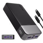 Load image into Gallery viewer, Portable Power Bank 20000mAh, JUOVI 65W Portable Charger, Battery Pack Fast Charging, PD3.0 QC4.0 External Mobile Battery Pack with LED Display for iPhone 16 15, Galaxy, Tablet, Switch, etc.
