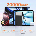 Load image into Gallery viewer, JUOVI Portable Charger 45W 20000mAh Power Bank for iPhone and Samsung Fasting Charging Power Bank with PD 3.0 & QC 4.0 for Samsung S26/25/24 iPhone 17/16/15/14/13 Series