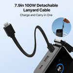 Load image into Gallery viewer, JUOVI 187W Laptop Power Bank 25000mAh Portable Charger with Detachable USB-C Cable