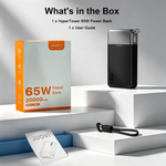 Load image into Gallery viewer, JUOVI 65w Portable Charger for Laptop Power Bank 20000mAh with USB-C Cable Laptop Power Bank Fast Charging for Laptop MacBook Dell XPS iPad Tablet Steam Deck iPhone 17/16/15/14 Series Samsung and More