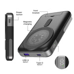 Load image into Gallery viewer, 10000mAh Magnetic Wireless Power Bank with 22.5W Fast Charging, LED Display &amp; Dual Stand - Compatibility for Samsung &amp; iPhone 14/15/16 Series, Portable Charger with Hidden Kickstand, ,Wireless Charging Accessory | Modern Compact Design | Durable Charger
