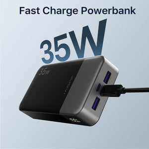 JUOVI 20000mAh Power Bank Snel Opladen, 35W Draagbare Oplader PD 3.0 QC 4.0 voor Mobiele Telefoon met LED Display, Externe Batterij 2 USB C en 2 USB A Poorten Compatibel met iPhone JUOVI 20000mAh Power Bank Snel Opladen, 35W Draagbare Oplader PD 3.0 QC 4.0 voor Mobiele Telefoon met LED Display, Externe Batterij 2 USB C en 2 USB A Poorten Compatibel met iPhone