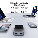 Load image into Gallery viewer, Portable Power Bank 20000mAh, JUOVI 65W Portable Charger, Battery Pack Fast Charging, PD3.0 QC4.0 External Mobile Battery Pack with LED Display for iPhone 16 15, Galaxy, Tablet, Switch, etc.