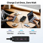 Load image into Gallery viewer, JUOVI 222W Laptop Power Bank 25000mAh Portable Charger with Detachable USB-C Cable