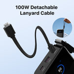 Load image into Gallery viewer, JUOVI 222W Laptop Power Bank 25000mAh Portable Charger with Detachable USB-C Cable