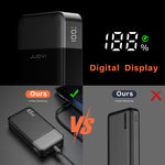 Load image into Gallery viewer, J2621 Power Bank Portable Charger,20000mAh 45W PD QC 3.0 Fast Charging Battery Pack,with LED Display,2 USB-C,2 USB-A for iPhone 15 14 13,Tablet, MacBook, Galaxy, iPad, Black
